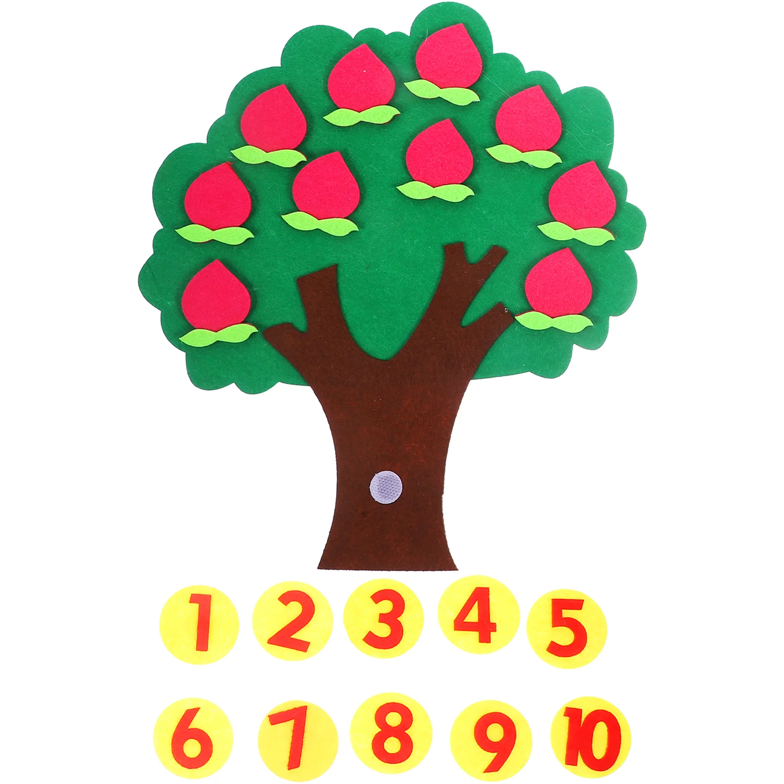 Digital Cognitive Toys Number Matching Educational Kids Fruit Tree Non-woven Math Early Addition and Subtraction