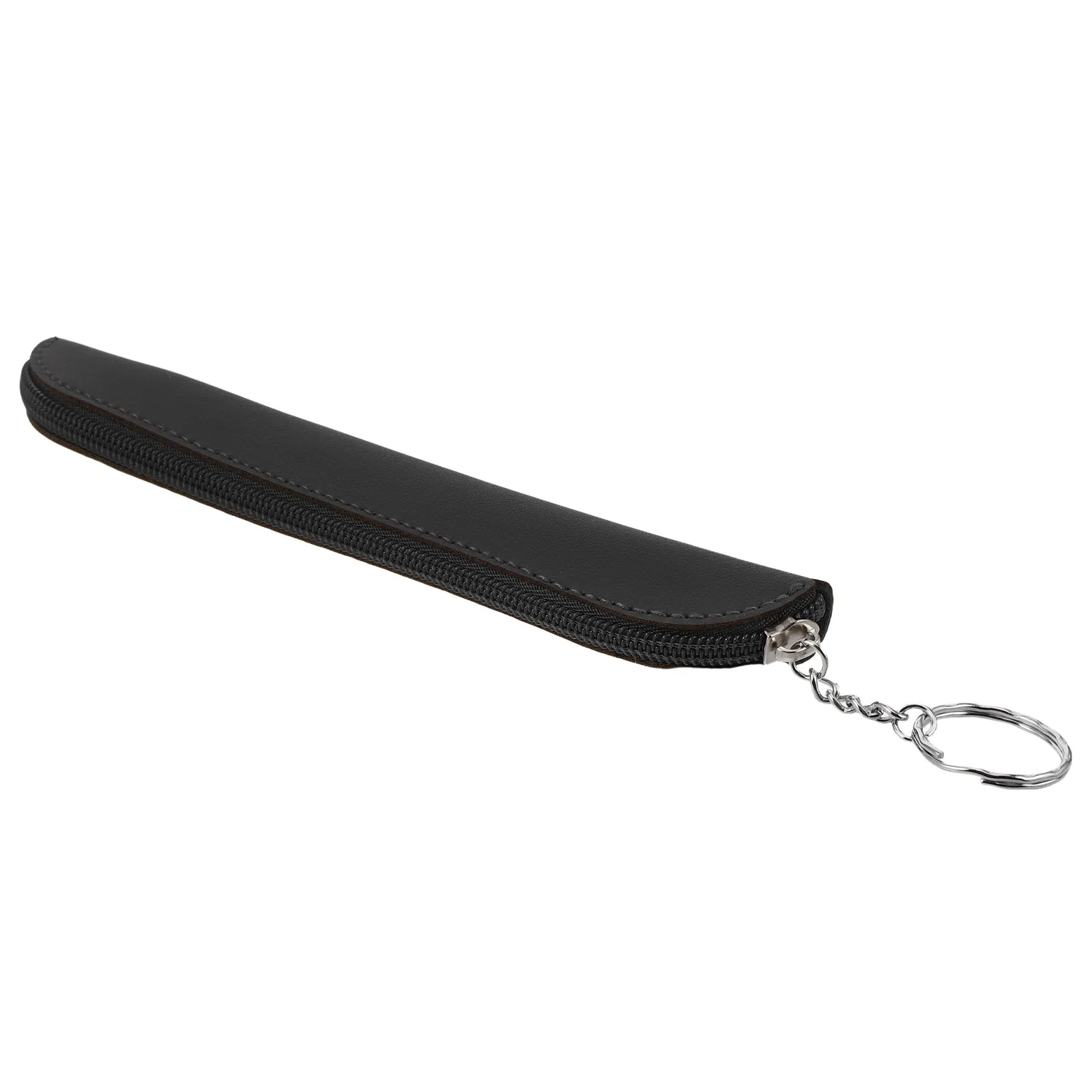 PU Pencil Pouch Zipper Pen Case Compact Lightweight for Travel Office School Aesthetic Stationery Organizer