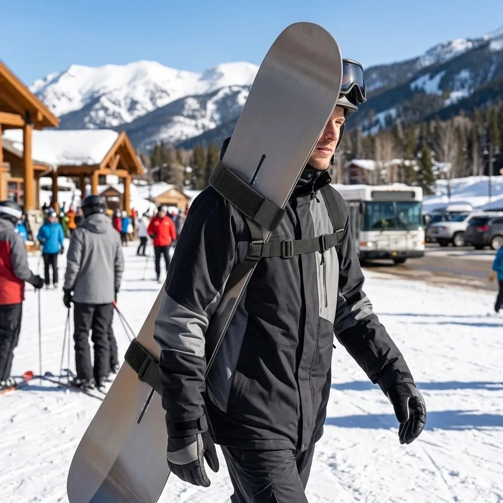 Portable For Adjustable Shoulder Strap for Skateboard Longboard Ski Carry Sling Compact Storage 79x138x3.8cm Polyester