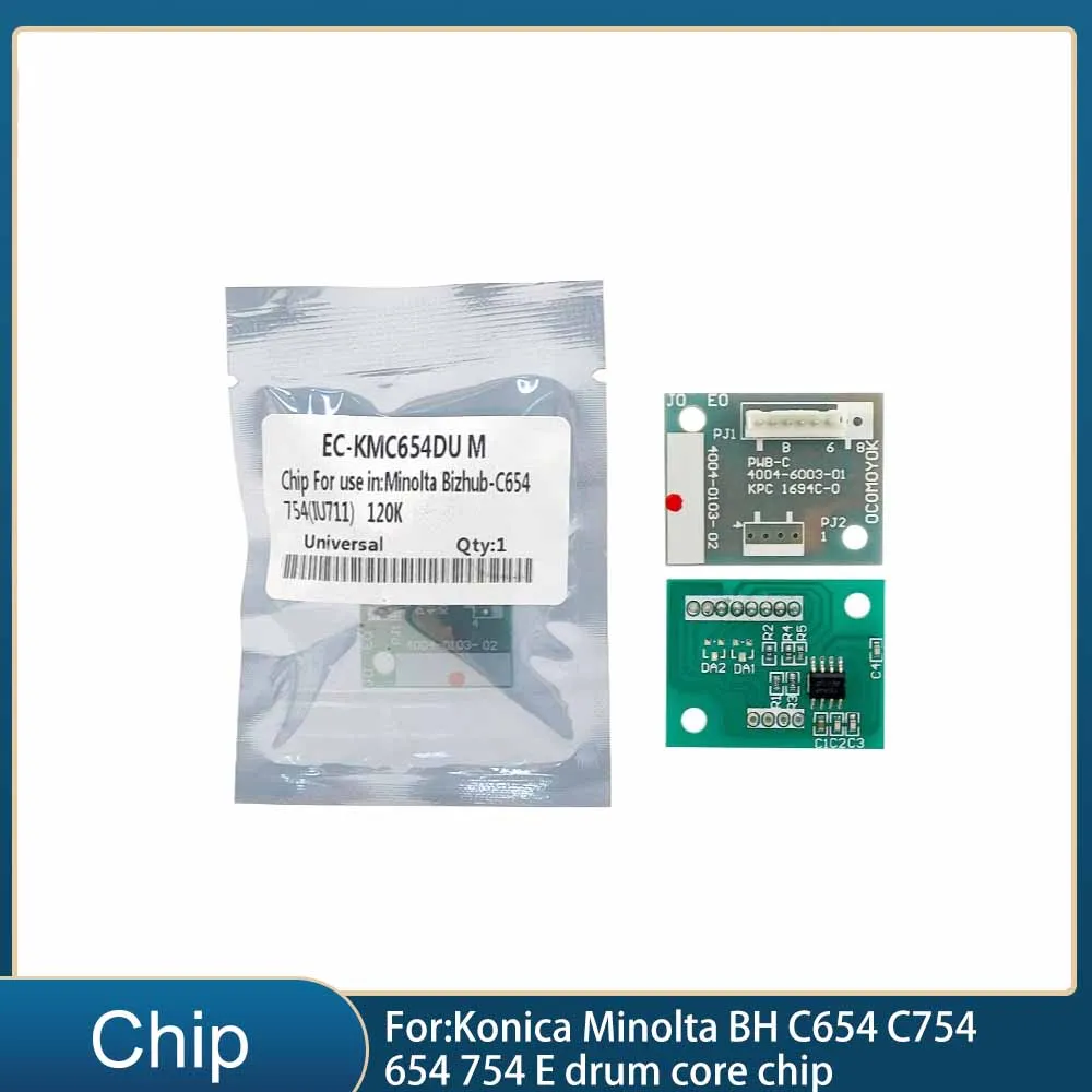 1set Chip for Konica Minolta BH C654 C754 CMYK chip 654 754 E drum core chip 659 developing chip 759 selenium drum counting chip