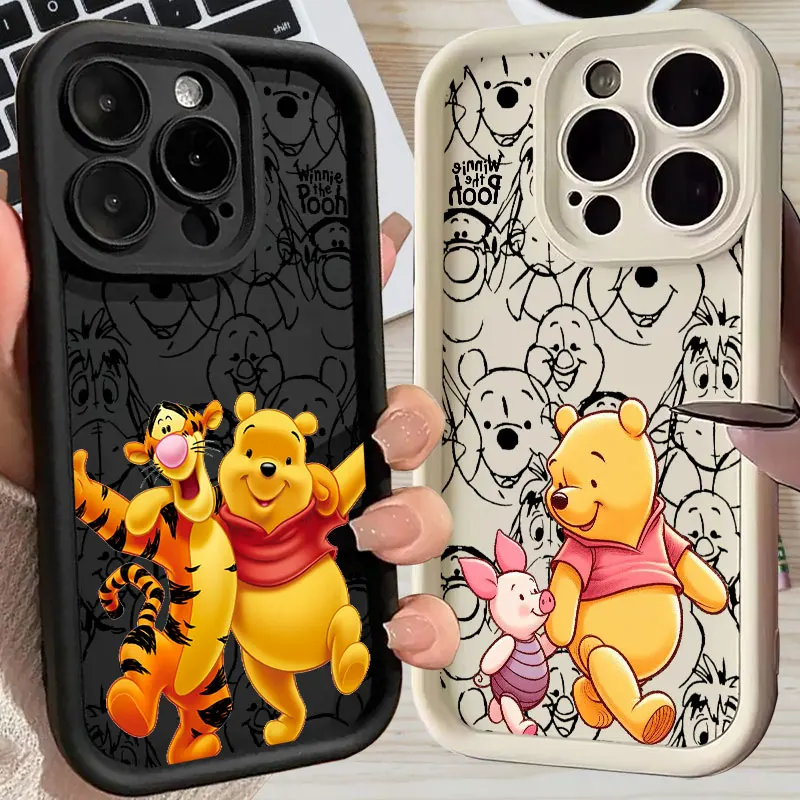 

Silicone Case For Apple iPhone 17E 15 16 14 13 12 11 17 Pro Max 17 Air Plus 16E Phone Protective Cover Winnies The Poohs Tigger