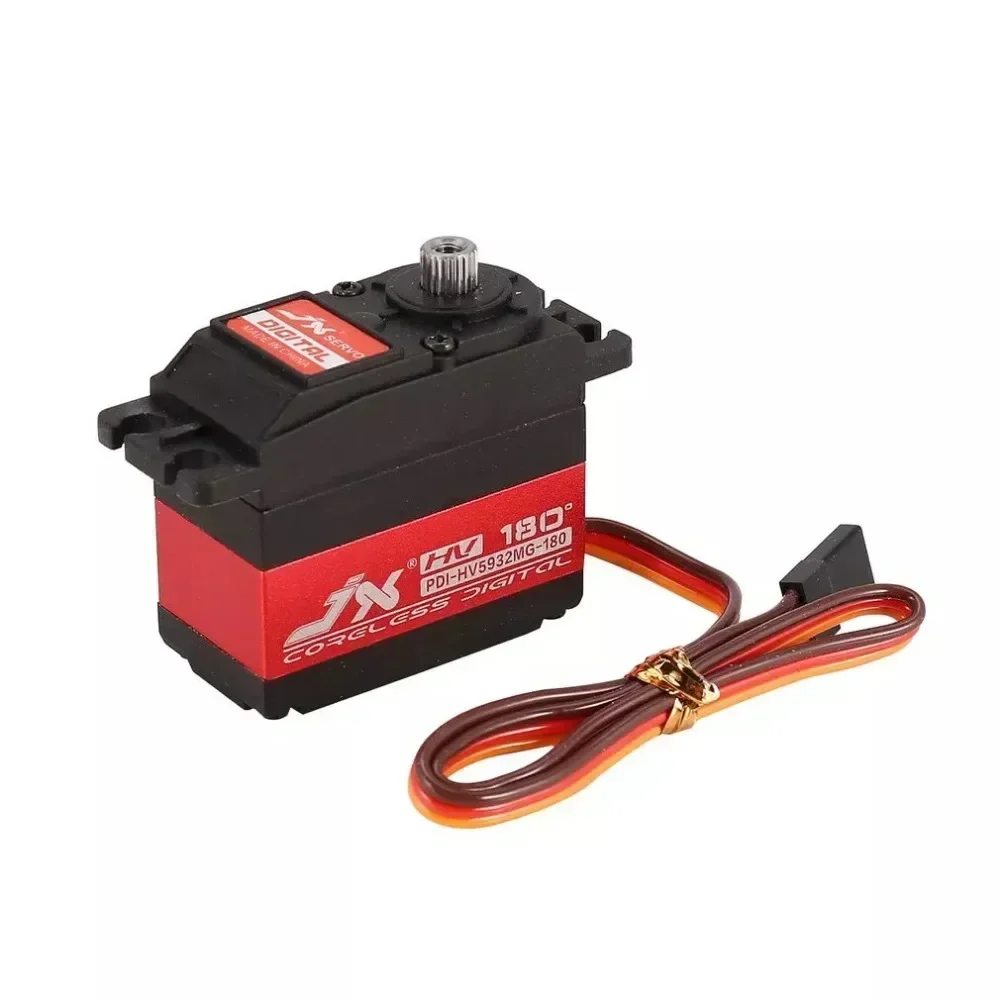 Servo JX 30KG 180 °   HV Digital PDI-HV5932MG Metal Gear Motor Coreless de alta precisão 6-8.4V 25T para modelo RC carro barco robô parte