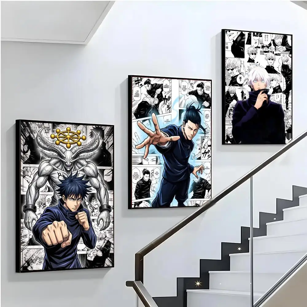 J-Jujutsu K-Kaisen Poster HD Wall Art Wall Stickers Home Living Room Bedroom Bar Office Decor Prints