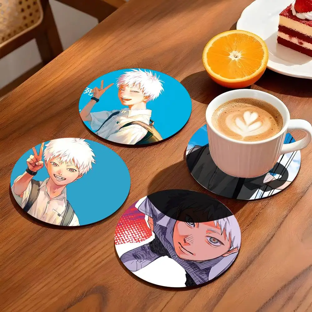 

1pc Manga The Summer Hikaru Died Wooden Coaster Colour Printing Cup Mat Home Desk Decoration Gifts