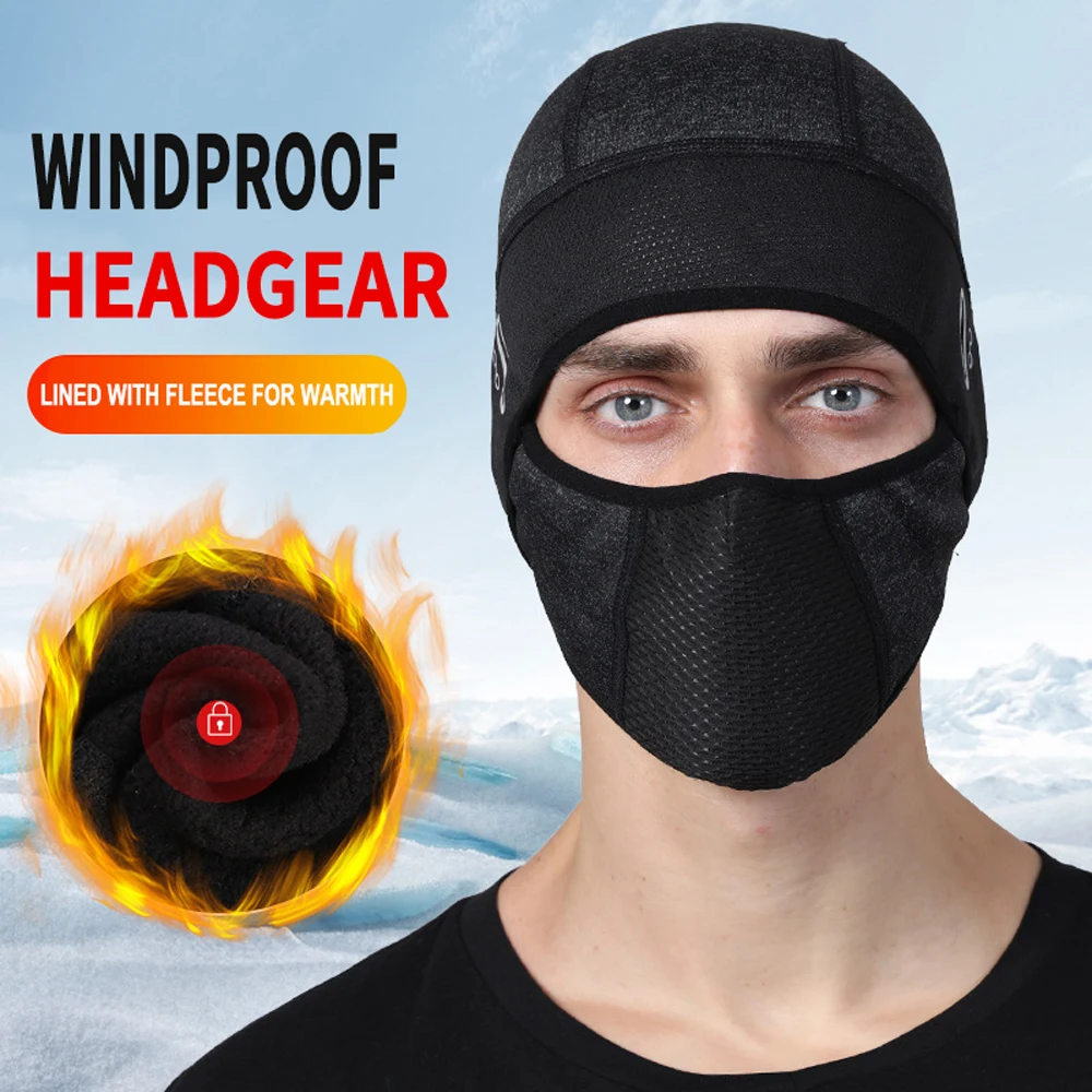 winter warm mask cycling cap cold-proof electric motorcycle mask neck scarf windproof and rainproof ski mask