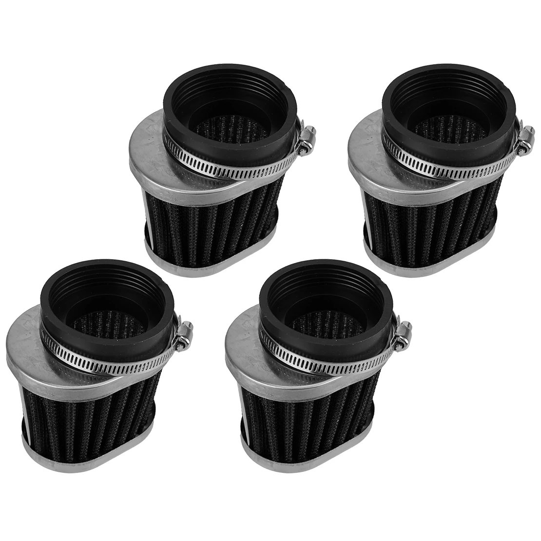 4pcs Black 54mm Carburetor Air Filter Pod Fit for Honda CB650 CB750C CB900F Kawasaki GPZ750 KZ1000J KZ1000K Suzuki Yamaha XS1100