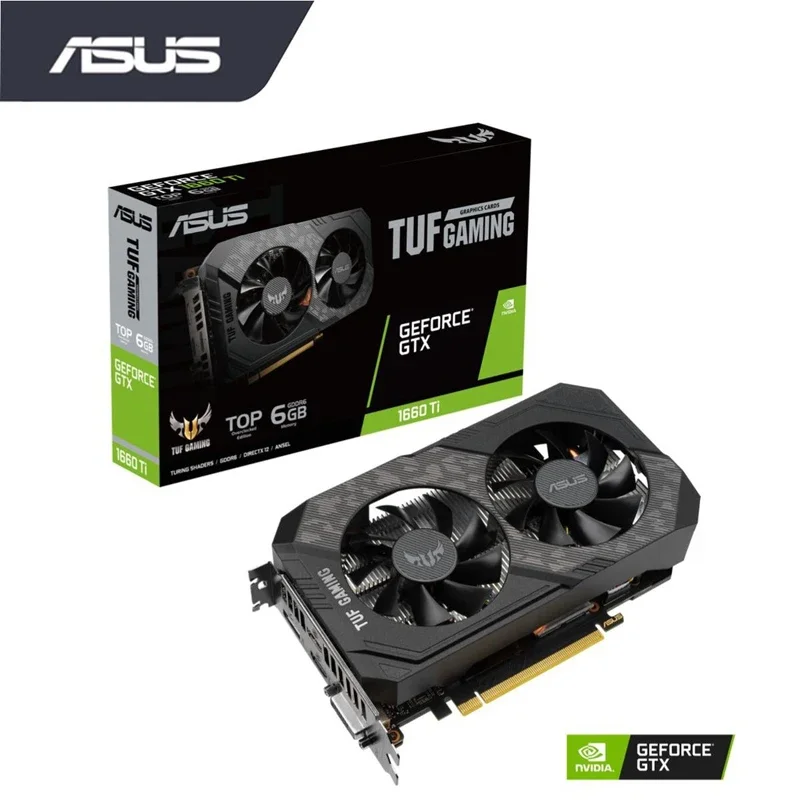 

ASUS GTX 1660S-O6G-GAMING TUF GeForce Gaming Graphics Cards GTX 1660 Ti EVO OC Edition 6GB GDDR6 TUF-GTX1660TI-O6G-EVO G