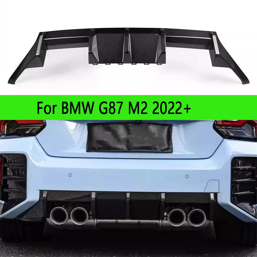 For BMW M2 G87 2022+ Carbon Fiber Back Lip Car Rear Bumper Diffuser Rear Splitters Spoiler Back Lip MP Style Body Kit