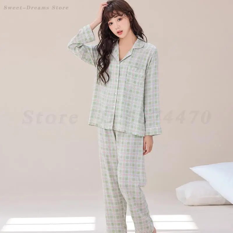 Plus Size 3XL Nachtkleding voor Vrouwelijke Losse Casual Pyjama Set Lente Zomer Shirt & Broek Past Nachtkleding Print Homewear loungewear