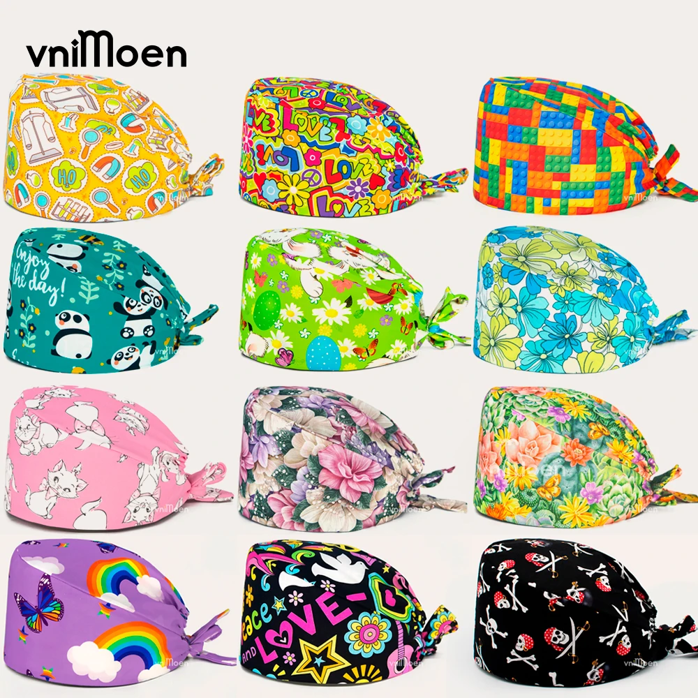 wholesale scrub hat Health service cap medical surgical cap Pet Shop nursing accessories women and man scrub cap