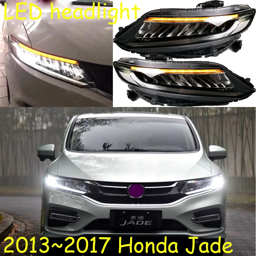 

car bumper headlamp JADE headlight 2013~2017y LED DRL car accessories HID xenon Jade front light fog