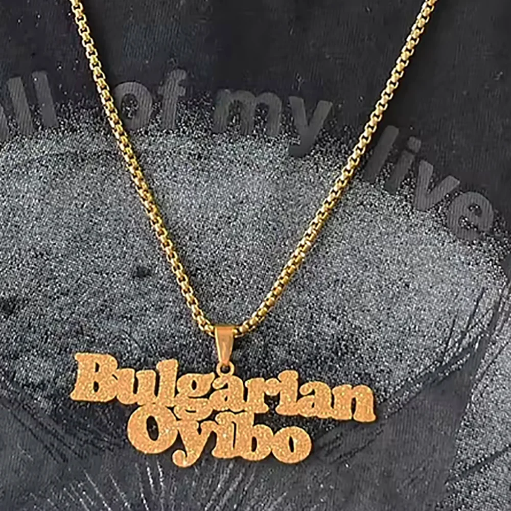 

Персонализированное ожерелье с подвеской в виде буквы для мужчин и женщин из нержавеющей стали, индивидуальное ожерелье с именной табличкой, модные ювелирные изделия, подарок