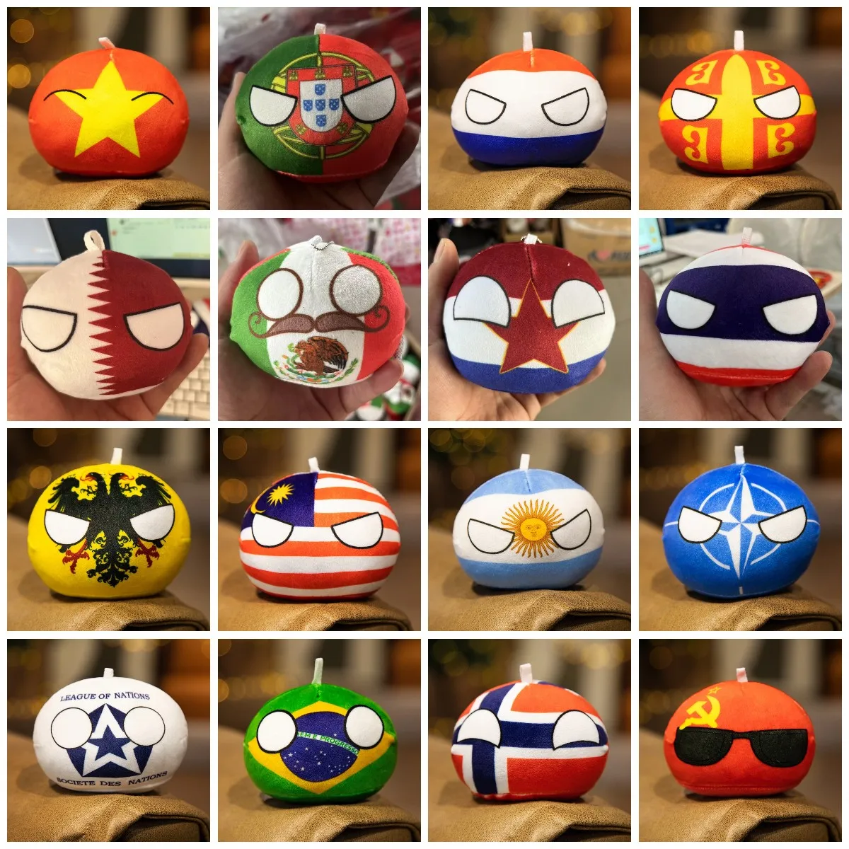 Brinquedos Country Ball Plush para Crianças, Pingente Polandball, Countryball, Boneca Recheada, Presente de Natal, 70 Estilos, 10cm