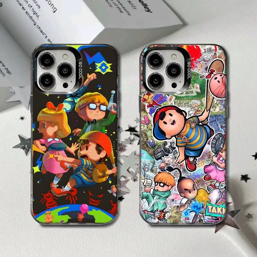 

Game EarthBound Mother 4 Phone Case For iPhone 16,15,14,13,12,11,8,7,Pro,Max,Plus,Mini,XS,SE Anti Fall Black Matte Hard