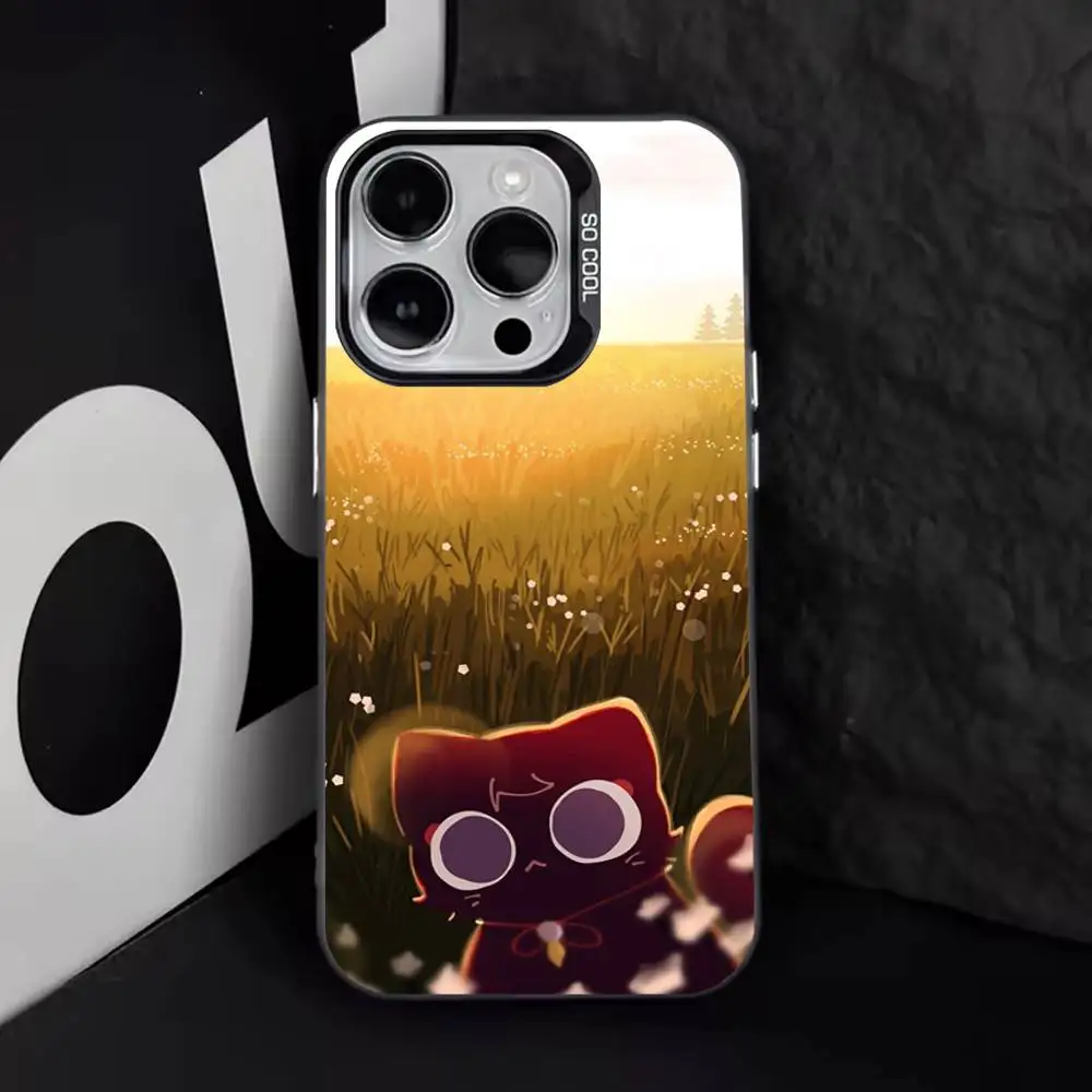 حافظة هاتف Scaramouche Genshin Impact لهاتف iPhone 16,15,14,13,12,11,8,7,Pro,Max,Plus, Mini,XS,SE مضادة للسقوط باللون الأسود غير اللامع