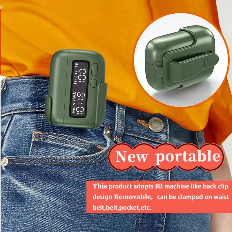 Портативные беспроводные наушники Xiaomi Bluetooth 5.2, уникальные персонализированные трендовые аккумуляторы и цифровой дисплей с шумоподавлением времени