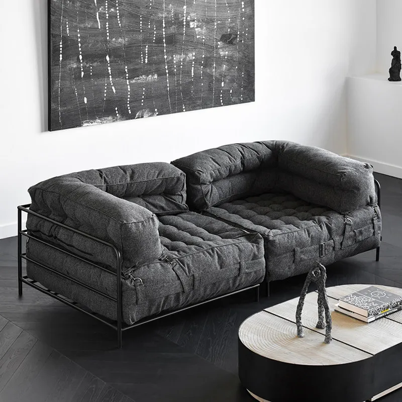 Modern minimalist combination sofa, split sofa, pull buckle living room sofa
