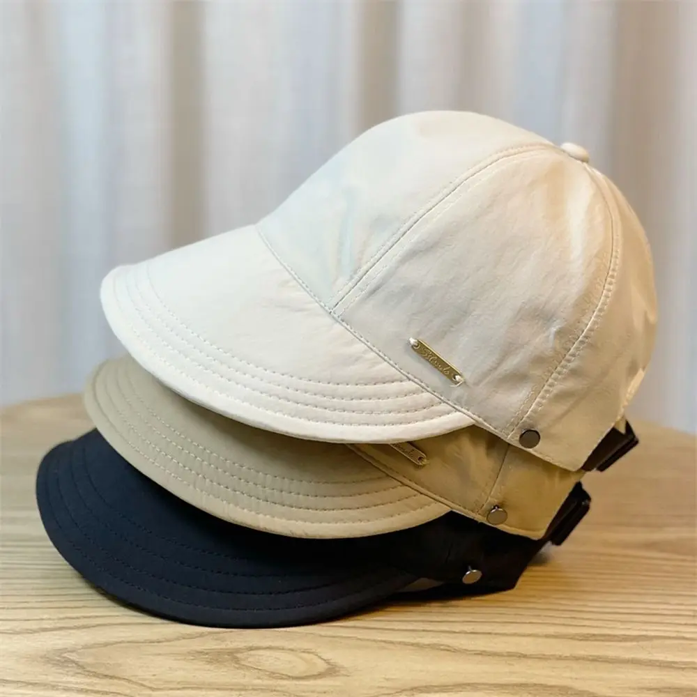 Casual Solid Color Bucket Hat Sunscreen Summer Sun Hat Fisherman Hat Sun Protection Korean Style Canvas Basin Hat Male