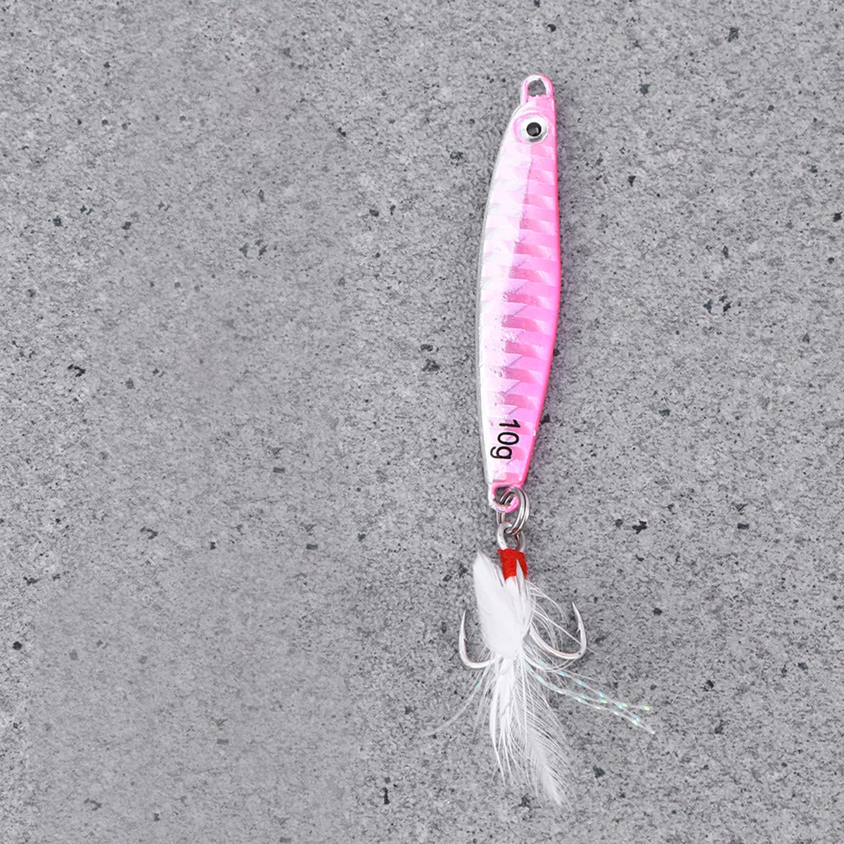 2Pcs Fishing Lures Metal Fishing Baits Sets Artificial Hard Bait Treble Hooks Spanish Mackerel (Pink)