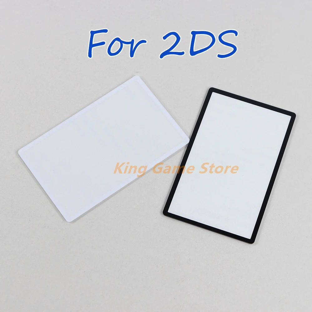 1 Máy Tính Thay Thế Cho 2DS Mặt Trên Gương Ngoài Ống Kính Trên Màn Hình LCD Màn Hình Mặt Trước Nhựa Đen Trắng Dành Cho Máy Nintendo 2DS Tay Cầm