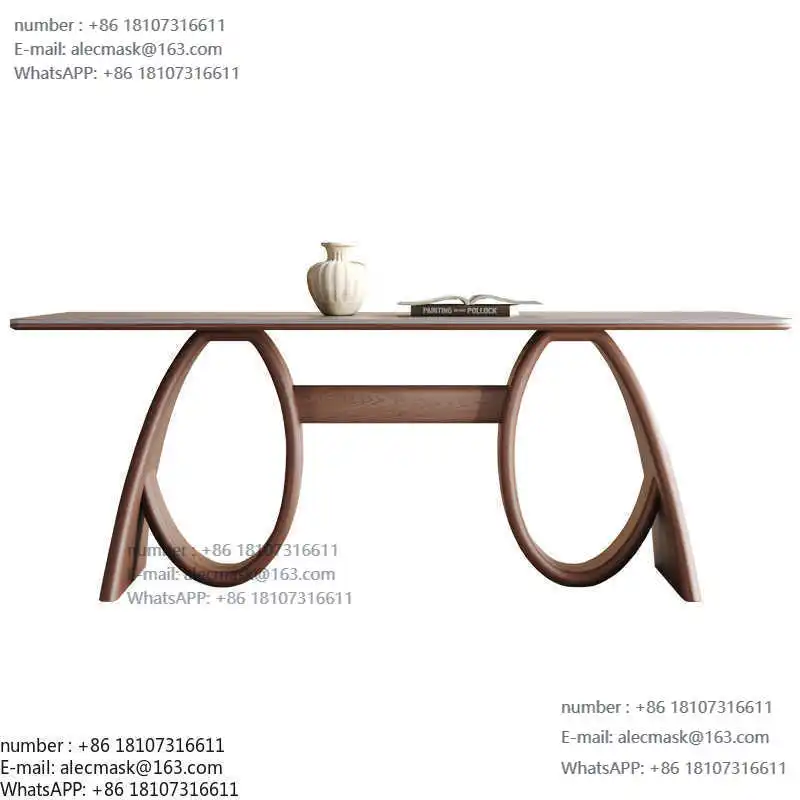 

Modern Pedestal Dining Table High Quality Natural Color Solid Wood for Home Apartment or Hotel Living Room Furniture