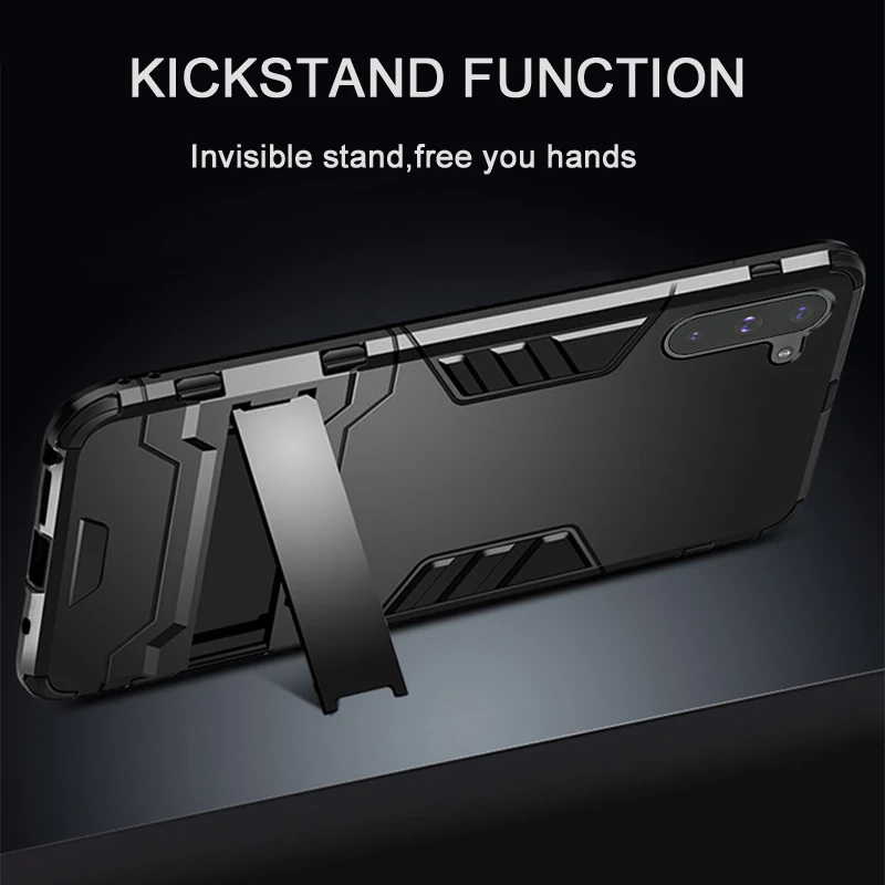 CAPSSICUM Armor Kickstand Case for Samsung Galaxy Note 10 10+ Cases 10 Plus Shockproof Stand Cover for Samsung NOTE10 Note10PLUS