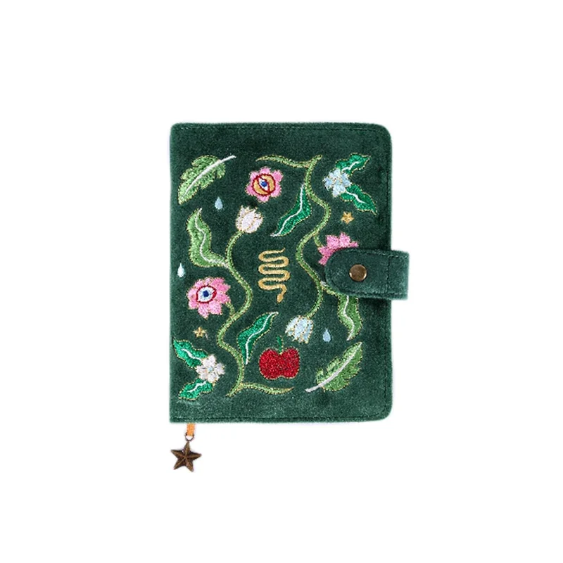 Velvet Eden Garden Notebook A6 Binder Journal Girl Student Diary Notepad 다이어리 128 Paper Pages