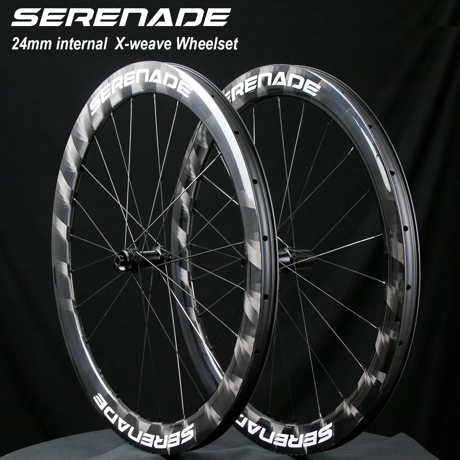 Serenade  X-Weave GRAVEL 700C Carbon Wheelset Inner 24mm Center Lock Disc Brake 36T Ratchet Cyclocross Wheels HG/XDR Hub