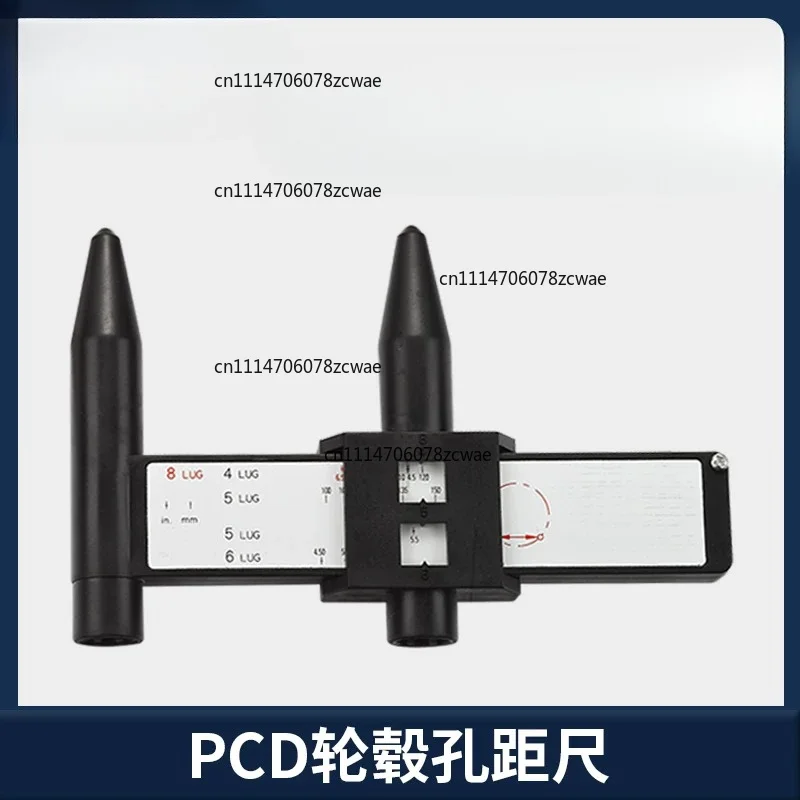 Wheel Hub PCD Gauge Ruler Car Rim Hole Spacing Measuring Tool Auto Modification Maintenance Repair Hand Measurement Accessory