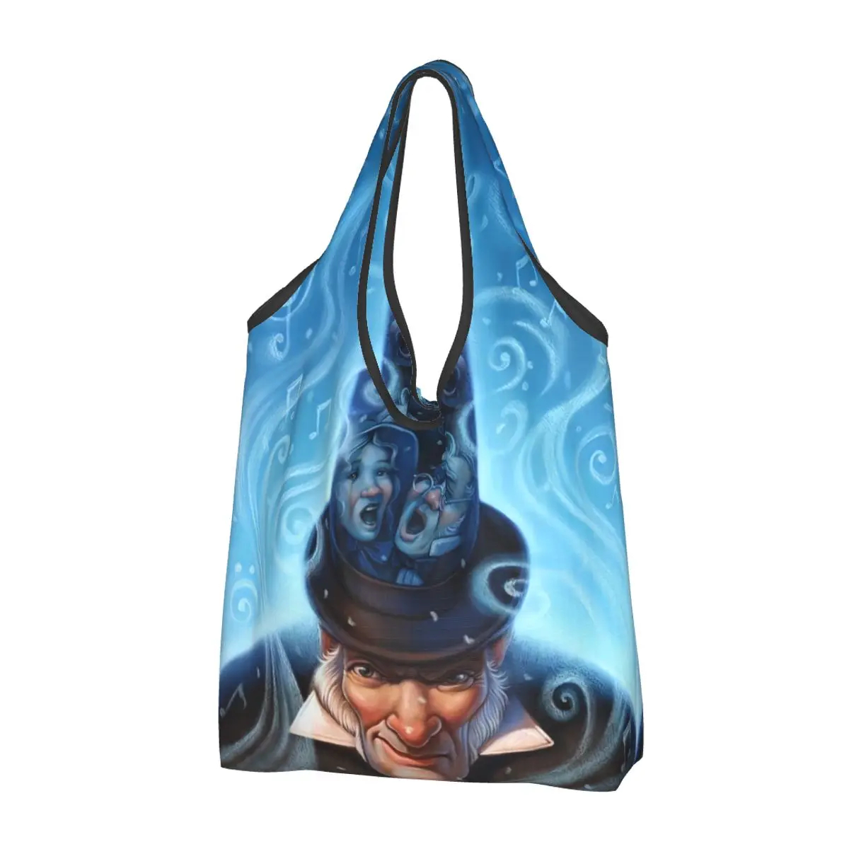 

Женская сумка для покупок с рождественской тематикой, портативная вместительная сумка для шоппинга с анимационными фильмами