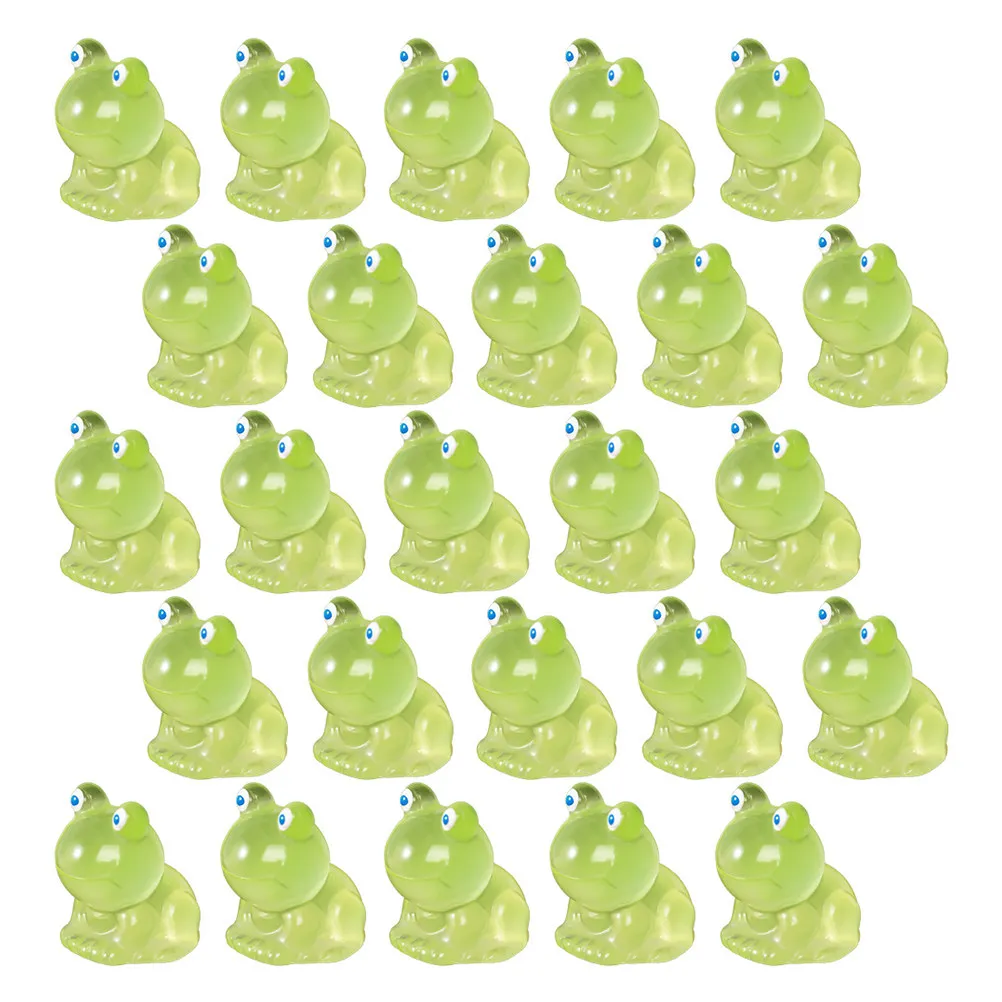 40Pcs Mini Frog Ornaments Resin Glow in The Dark Decorations for Terrarium Aquarium Tabletop Home Decor Mini Frogs