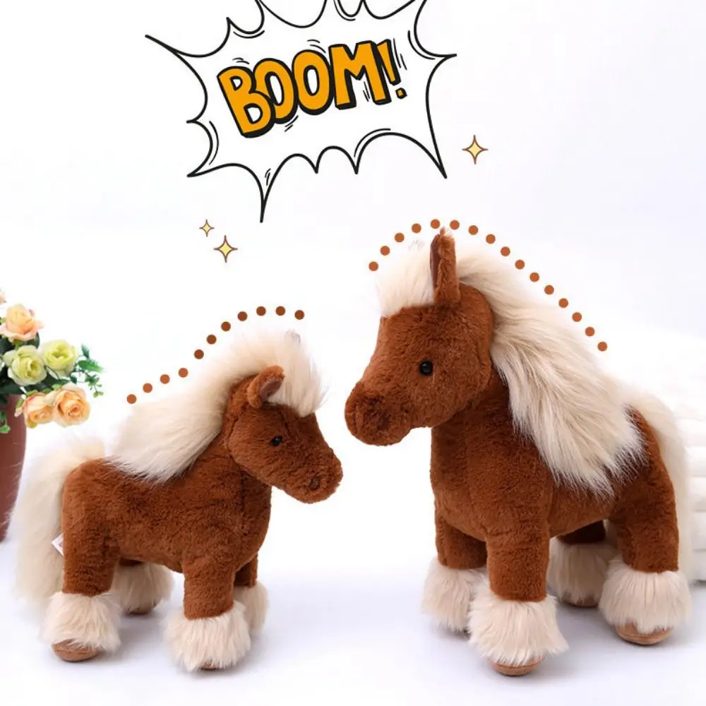 

Funny Simulation Horse Simulation Horse Stuffed Animal PP Cotton Realistic Horse Stuffed Soft Gift