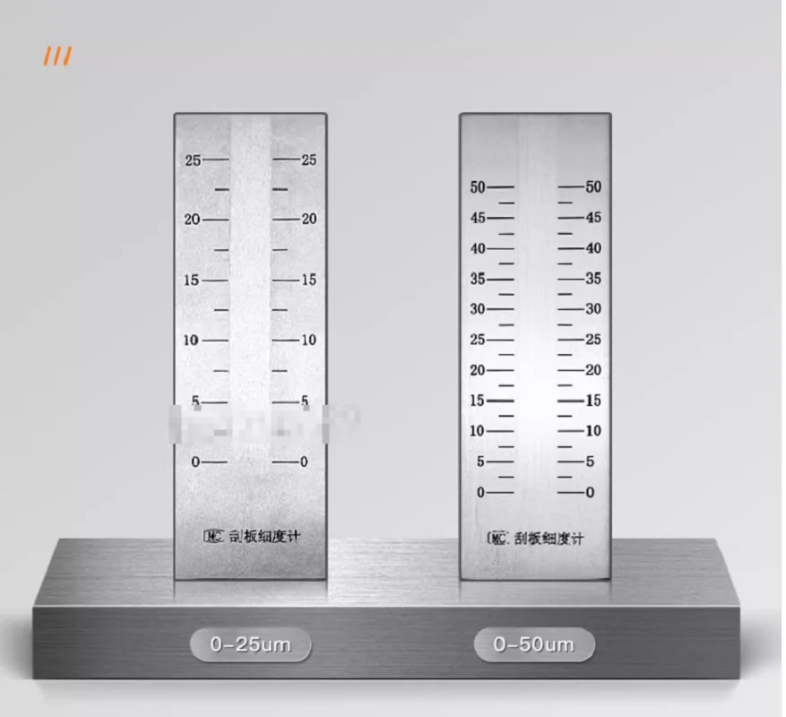 new Stainless Steel Scraper Fineness Meter Single Groove Fineness Plate QXD Fineness Gauge 0-25-50-100um Optional
