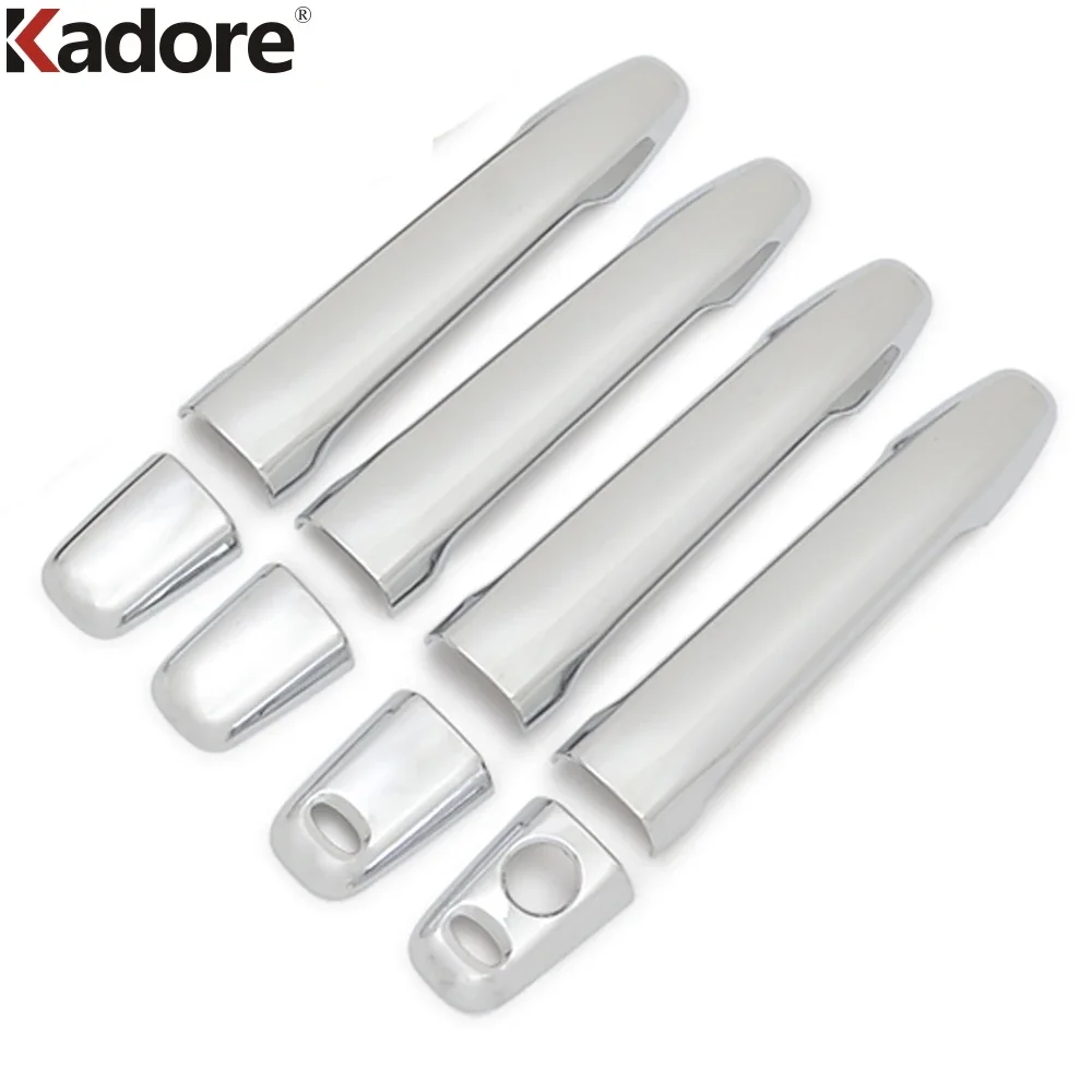 For Mitsubishi Outlander 2007-2010 2011 2012 Chrome Car Door Handle Cover Trim Side Door Handles Bowl Cup Overlay Accessories