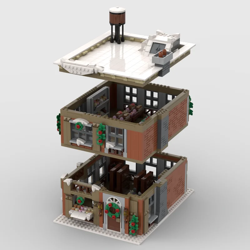 مدينة شارع عرض Moc بناء الطوب قرية الشتاء المعيارية - كاندي شوب نموذج التكنولوجيا كتل هدايا البناء لعبة عيد الميلاد #3