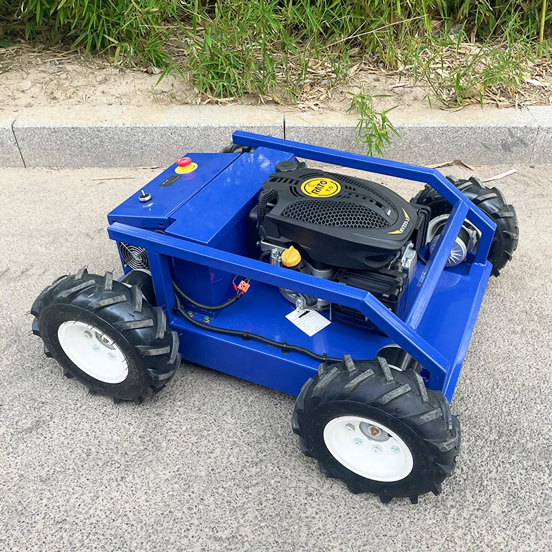 

Customized Multifunctional Remote Control Crawler Gas Lawn Mower Robot Small Robotic Garden Lawn Mower for Wasteland Mower on Ro