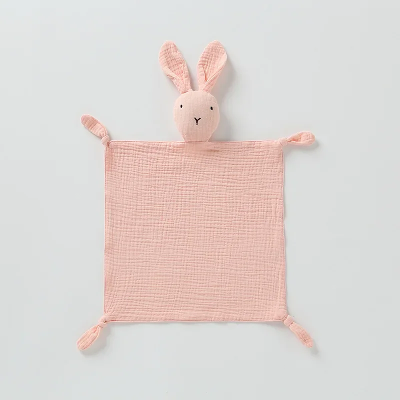 Baby Cotton Gauze Baby Sleeping Doll Rabbit Soothing Handkerchief Wrinkle Cloth Soothing Toy