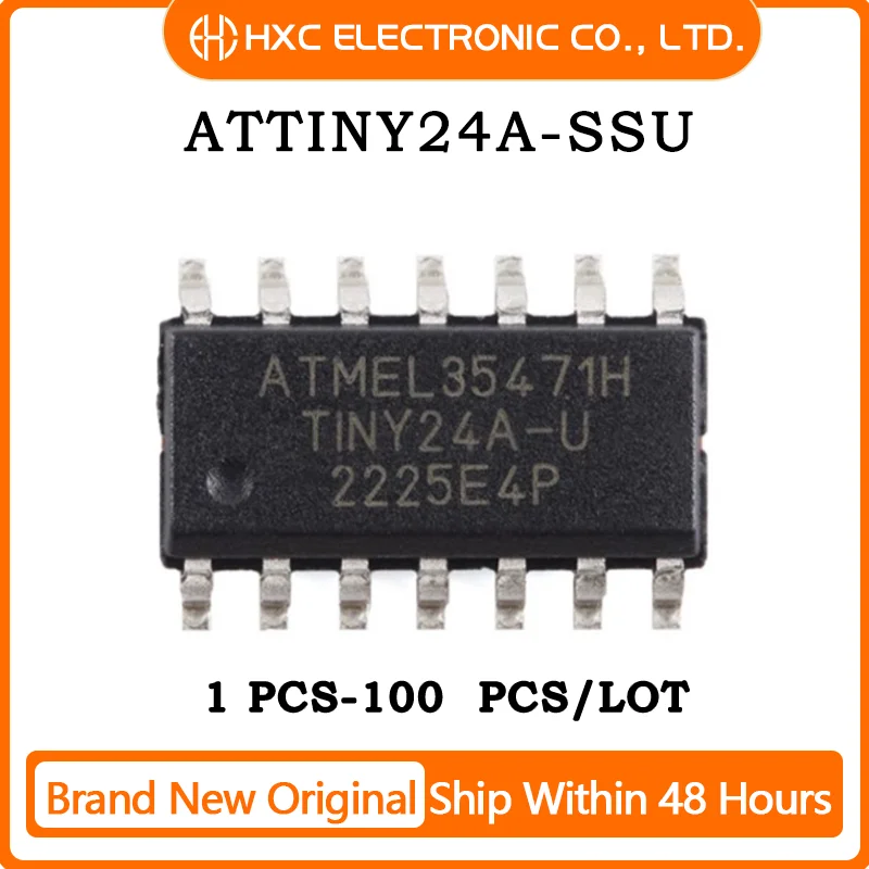 1PCS/5PCS/10PCS/50PCS ATTINY24A-SSU IC MCU 8BIT 2KB FLASH 14SOP Brand New Original IC Chip