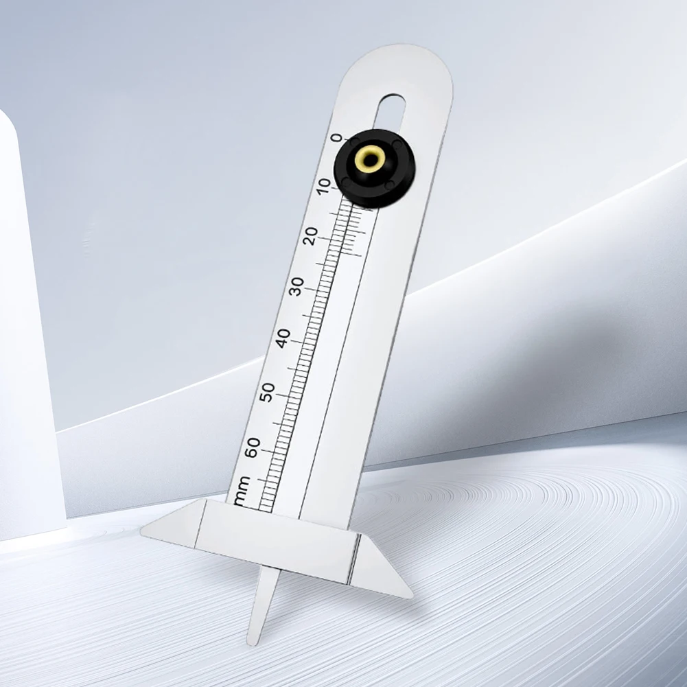 Reusable Wear Monitoring Tool 0-60mm Tire Depth Meter Gauge 0.01mm Resolution Auto Car Truck Depthometer for Car Motorbike Tires