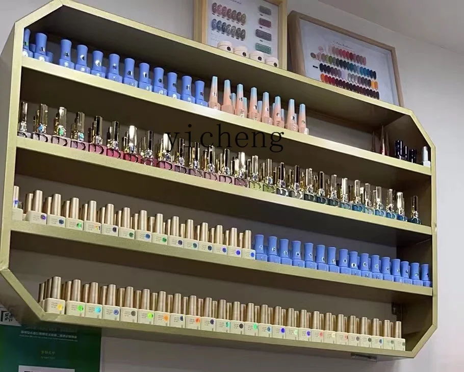 

Nail Polish Gel Storage Rack Wall-Mounted Nail Polish Rack Wall Storage Nail Art Cosmetics Display Rack