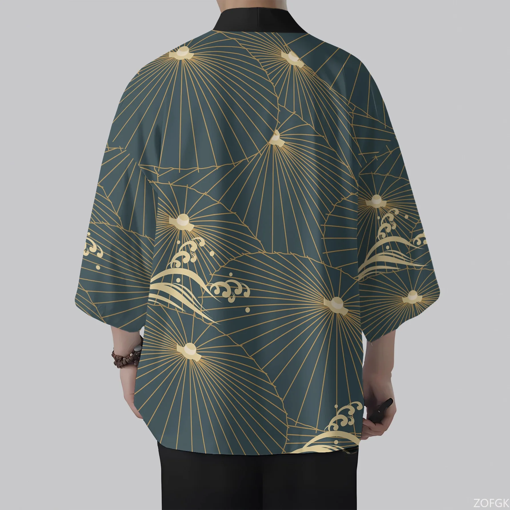 2025 Summer New 3D Printed Printed Pattern Cardigan and Kimono Cross Border Hot Selling Half Sleeve Top