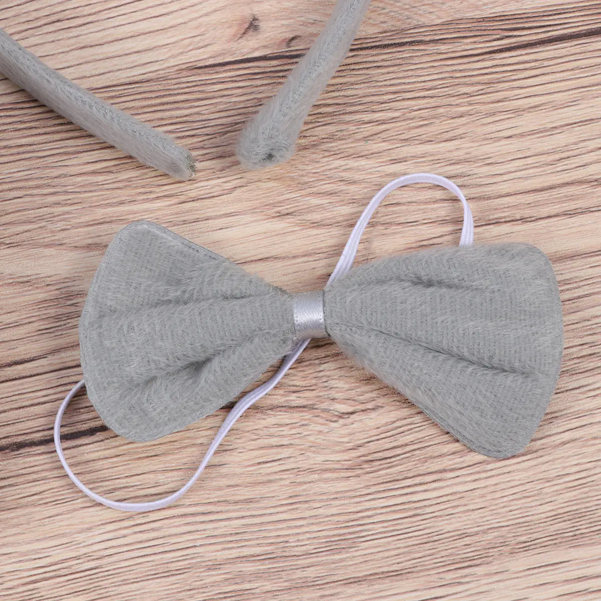3Pcs Cosplay Headdress Set Head Hoop Bow Tie Tail for Halloween Festival Costume Decoration Photo Prop