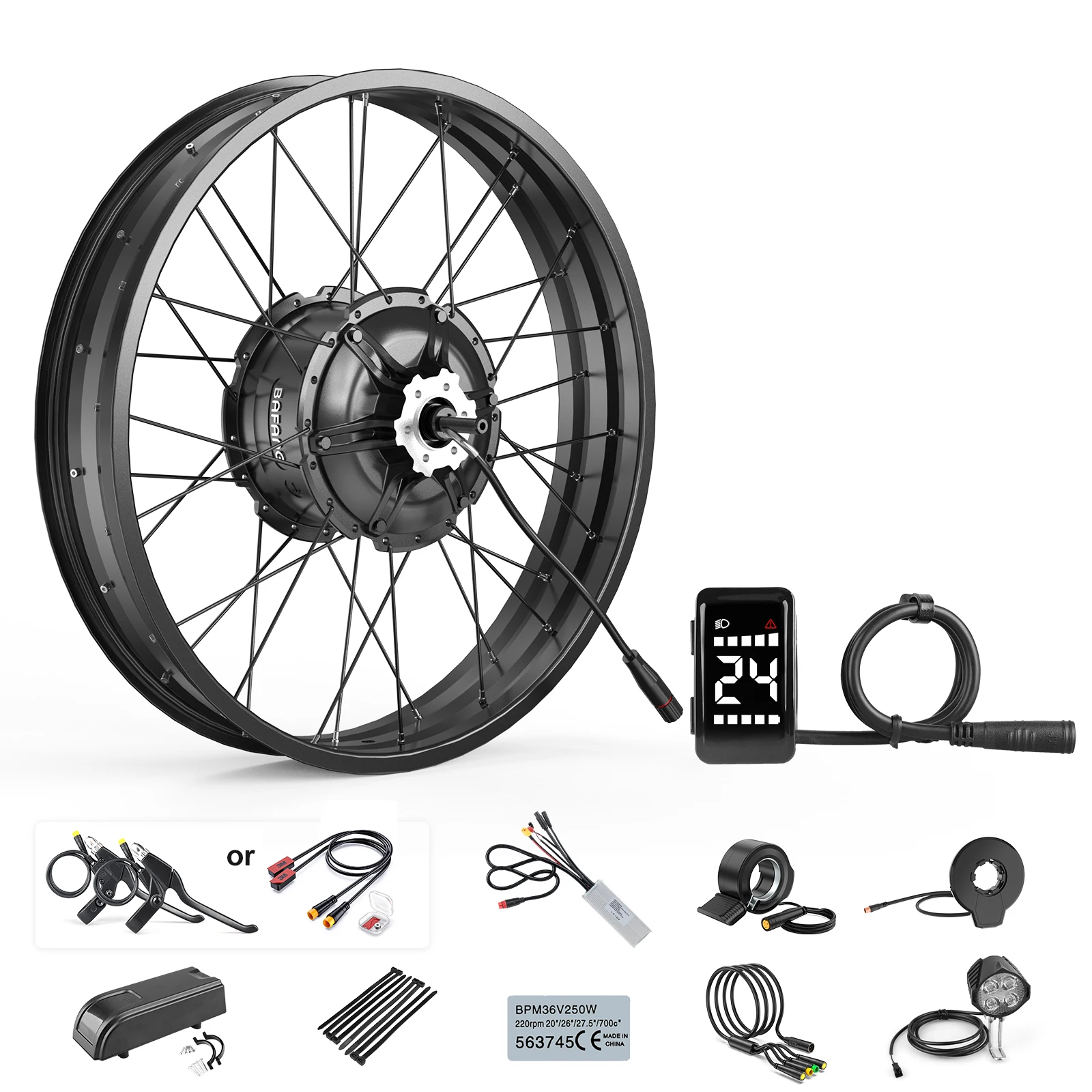 BAFANG G062 48V 1000W moteur de roue arrière pour 175mm chute, 20 pouces 26 pouces gros pneu Kit de Conversion de roue électrique pour vélo de neige