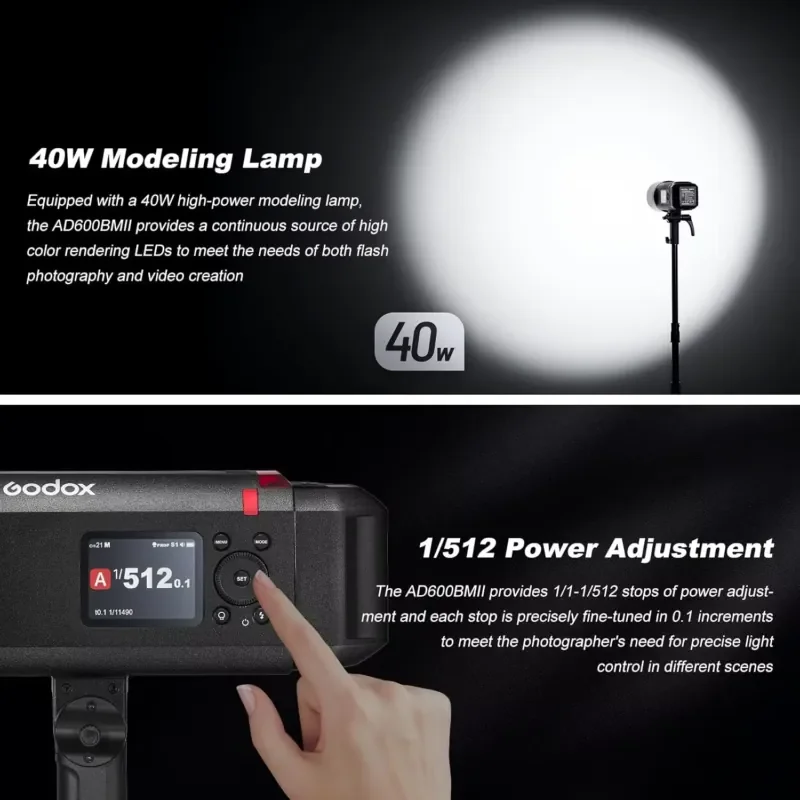 Best Studio Flash UK AD600BMII AD600 BM II 600W HSS 1/8000s Portable Studio Flash Light Bowens Mount Carryng Lamp Bag