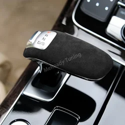 Modified Suede Car Gear Shift Knob Handle Sticker Cove Trim for Audi A8 D4 4H S8 2011 2012 2013 2014 2015 2016 2017 Accessories