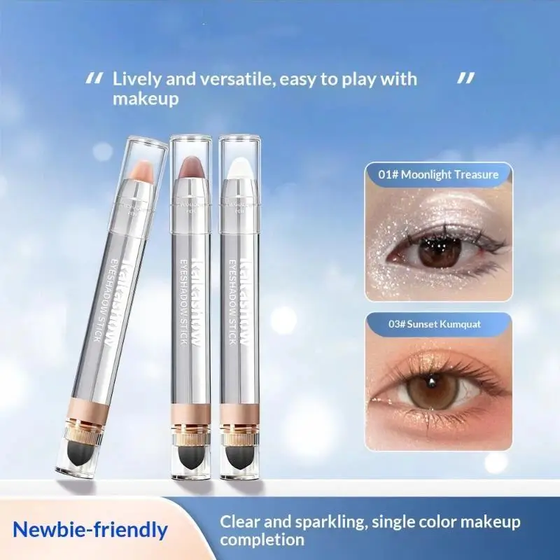 Double-ended Eyeshadow Glitter Highlighter Brightening Pens With Pearly Matte Finish Eye Shadow Brush Combinations