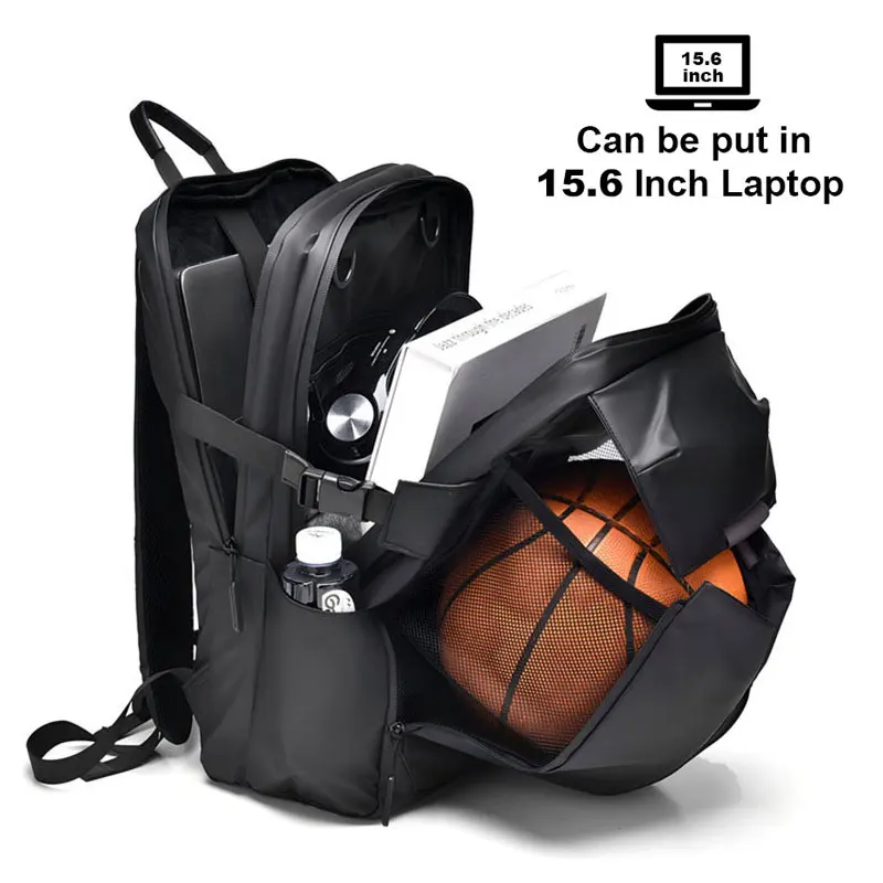 

Men's Travel Backpacks Large Capacity Waterproof Laptop Bags Student School Bag Helmet Basketball Storage Men Sports Backpack