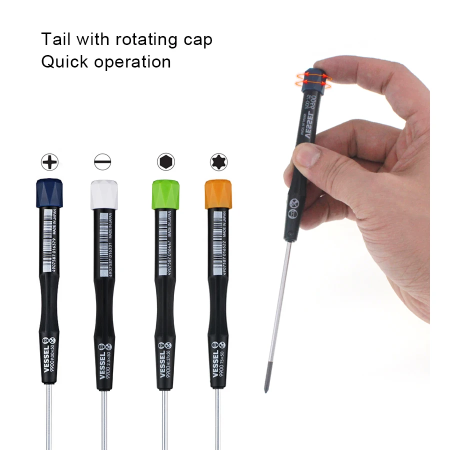 

VESSEL 12Pcs Precision Screwdriver Set for Phillips Slotted Torx Hex with Tool Pouch and Magnetic Screw Holder NO.9912F