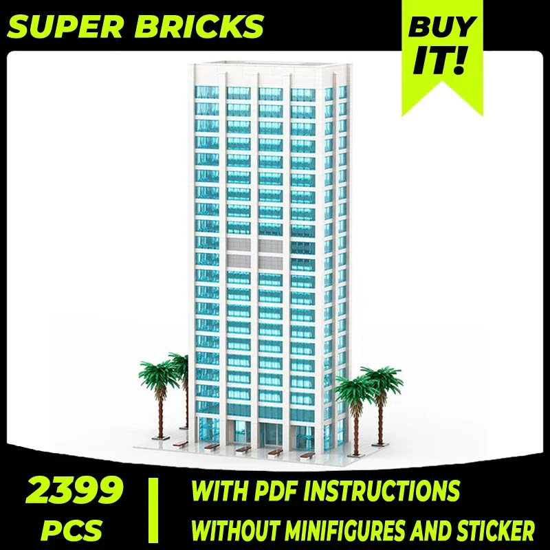 Street View Model Moc Building Bricks 180 E Broad Office Tower Technology Modular Blocks Gifts Christmas Toys DIY Sets Assembly