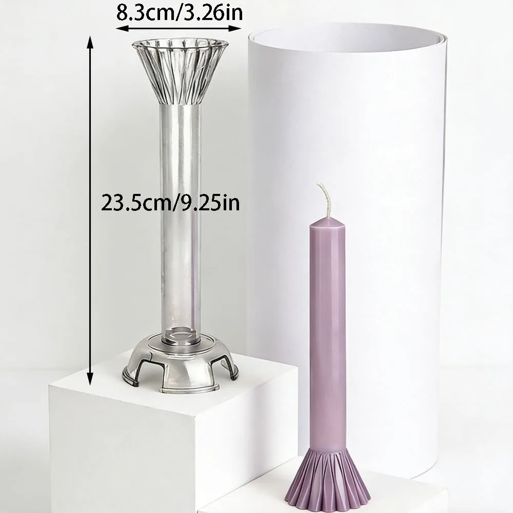 Taper Pillar Acrylic Candle Mold Rack Base Rocket Rod for Soy Wax DIY Wedding Candlestick Table Candlelight Dinner Decor